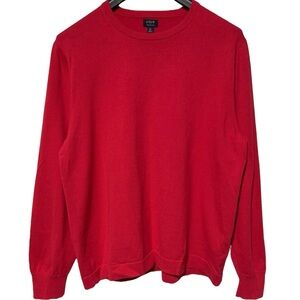 J Crew Cotton Crewneck Lightweight Sweater AZ229 Red Size XL